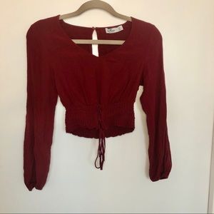 Hollister Red Keyhole Crop top